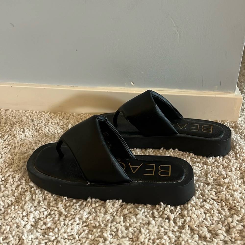 Beach by Matisse Izzie Platform Black Sandals - Anthropologie